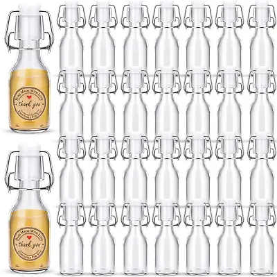$89.75 • Buy 30 PCS Mini Flip Top Glass Bottle With Stoppers Decorative Swing Top Bottles Sma