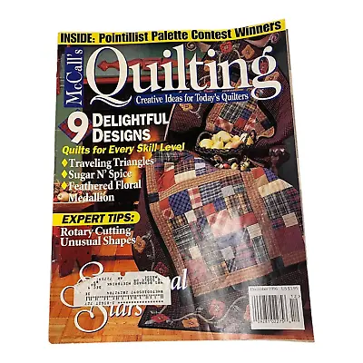 McCalls Quilting Magazine Sewing Patterns December 1996 9 Quilt Patterns • $10.98