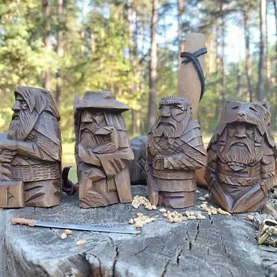 Barbarian Viking Statue Odin Resin Viking Statue Figurine For Indoor Outdoor • £8.27