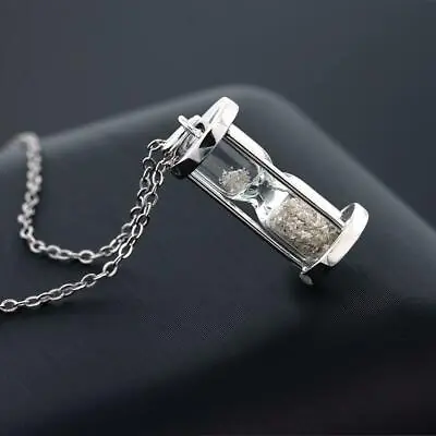 Hour Glass Pendant Necklace Women Diamond Dust 925 Solid Sterling New • $70.17