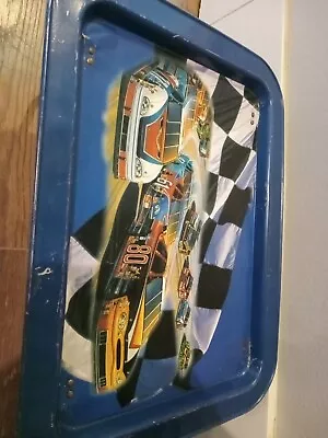 Vintage Lap Tray With Legs Nascar Race Cars Figures Adult Metal TV Tray #61 • $14.76