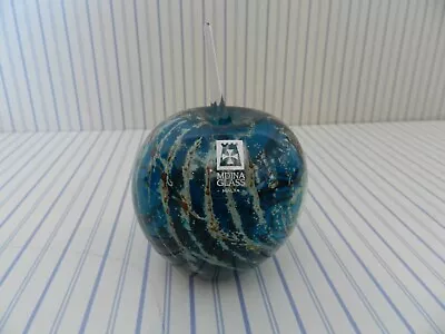 Vintage Maltese Mdina Glass Apple Paperweight Labelled + Signed • £4.99