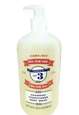$20.95 • Buy Trader Joe's Formula No.3  All For One, One For All  Shampoo Conditioner & Body