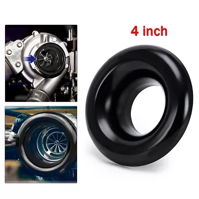 4  Inlet Car Bellmouth Velocity Stack Adapter Air Intake Turbo Horn Cover Black • $17.49