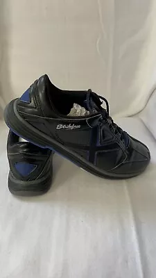 KR Strikeforce Men's Flyer Mesh Black/Blue Bowling Shoes SIZE 9 Lightly Worn • $24