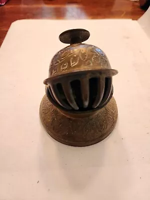 Vintage Indian Bronze/Brass Elephant Claw Bell Stand Floral Decoration • $15.99