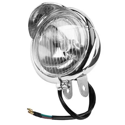 12v Universal Chrome Color ABS Motorcycle Fog Lights Headlight Lamp • $10.93