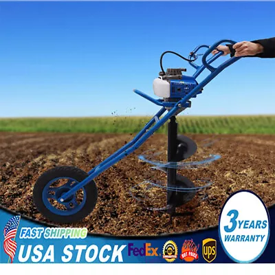 3 HP 63CC Post Hole Digger Wheelbarrow Earth Auger Borer Ground Drill W/ 11  Bit • $231