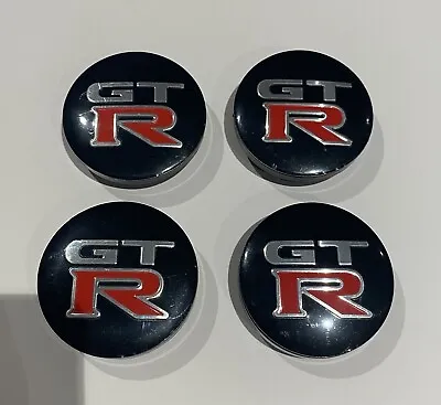 Nissan GTR Black Wheel Center Caps 56mm 4pc  Skyline • $45