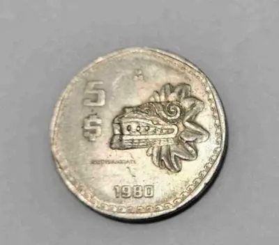 Mexico 5$ Peso Coin 1980 • $4
