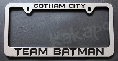 Gotham City Team Batman DARK KNIGHT Fans Chrome License Plate Frame • $14.99