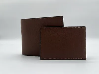 Coach Men's Wallet Compact  ID Sport Bi-fold Calf Mahogany Brown • $86.40