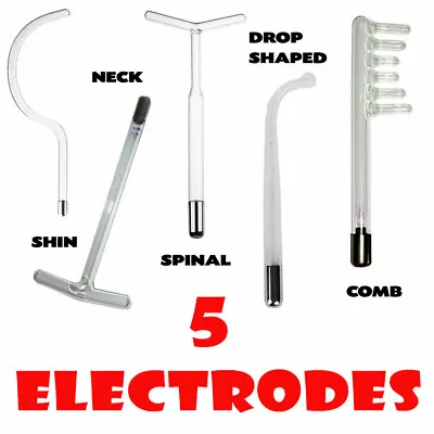 Lot 5 Electrodes For Violet Ray D'arsonval Corona Shin Neck Spinal Comb Drop • $19.99