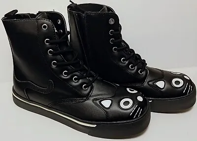 TUK Black Kitty Sneakers High-top Zipper A6570L SIZE 10 WOMEN'S T.U.K. New NIB • $70