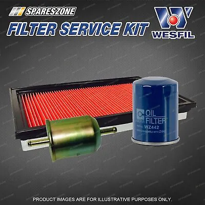 Wesfil Oil Air Fuel Filter Service Kit For Nissan Navara D21 D22 NX NXR Coupe • $40.87
