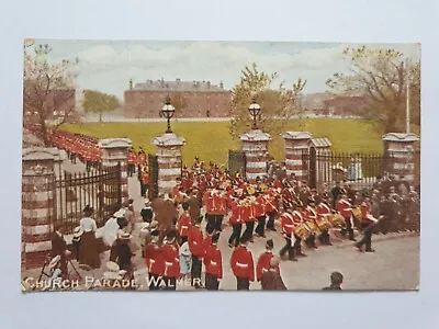 Church Parade Walmer Kent Old Postcard • £2.50