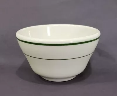 Vintage Buffalo Restaurant China Green Stripes  Boullion Custard  Bowl  NOS • $5