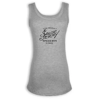 Sailor Jerry Spiced Rum 92 Proof Designs Womens Sports Vest Tank T-shirts Tops • $27.49