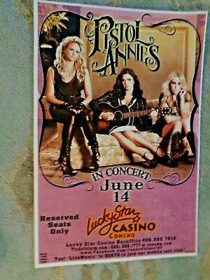 Vintage Pistol Annies Miranda Lambert Oklahoma Concert Poster 18  X 12   • $10.99