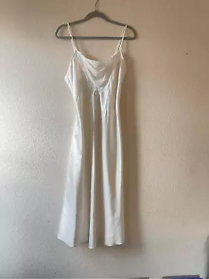 Vintage Women’s Satin And Chiffon Slip Midi Length Size Small • $30