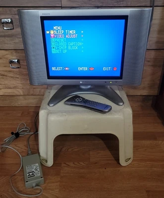 $100 • Buy Sharp Aquos 13  Liquid Crystal TV Aquos LC-13B4U-S Great 4 Retro Games & More