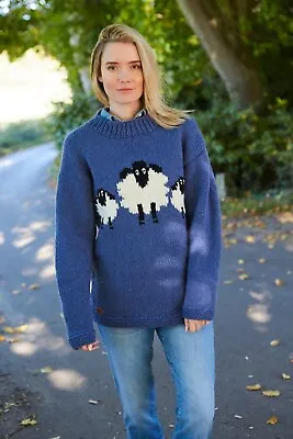 Pachamama Hand Knitted 100% Wool Jumper Sweater - Big Sheep - BNWT • £90
