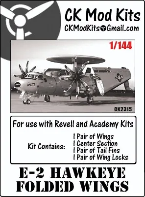 E-2 Hawkeye Folded Wings - For Revell And Academy Kits In 1/144 • $12