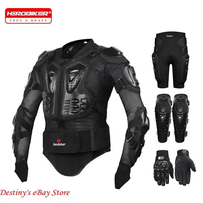 HEROBIKER Motorcycle Body Jacket Suit Moto Racing Protective Armor Gear Full Set • $102