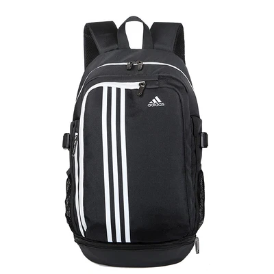 $40 • Buy Adidas Three Stripes Travel Sport School Backpack - White Stripes & Zips
