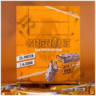 Grenade Jaffa Quake Protein Bars Carb Killa | High Protein Low Sugar - 12 X 60g • £36.99