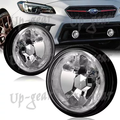 Universal 3.5  Round Chrome Housing Clear Lens Driving Fog Light Lamp + Switch • $33.60