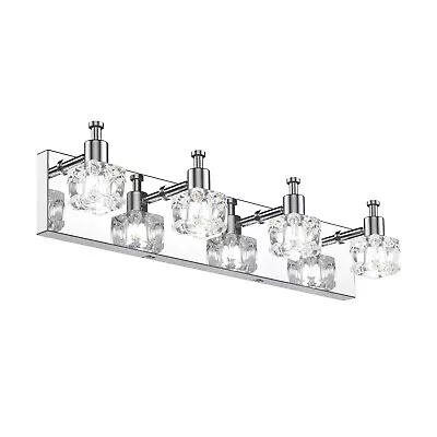 4-Lights Modern Bathroom Vanity Light Crystal Wall Sconce Bathroom Light Fixture • $62.99