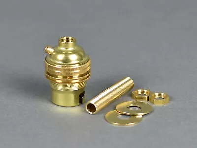 £8.29 • Buy BRASS LAMP HOLDER TABLE LAMP KIT B22 BC BAYONET CAP 10mm THREADED ROD & NUTS