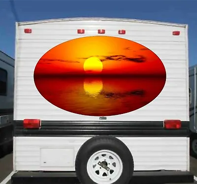 $83.62 • Buy Rv Camper Trailer Pontoon Boat Sunset Summer  Art Wall Graphics Decals Stickers 