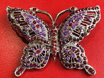 £76.31 • Buy Formal Shiny Rhinestone Brooch Exquisite Butterfly Pin Party Sequins Colourful