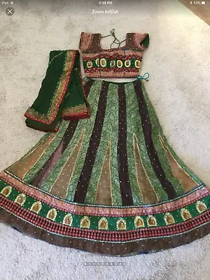 $59 • Buy Indian Pakistani Saree Choli Lehenga Chaniya Choli Boho Kuchi Belly Dance