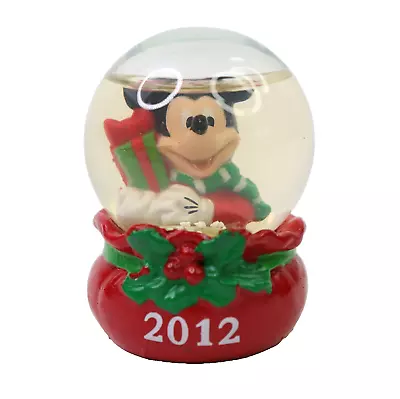 2012 Disney Mickey Mouse Mini Snowglobe Christmas Wreath JC Penney Vintage • $11.49