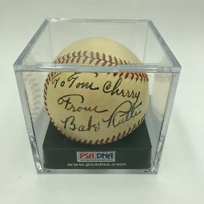 Stunning Babe Ruth Single Signed American League Baseball Bold Signature PSA DNA • $27995