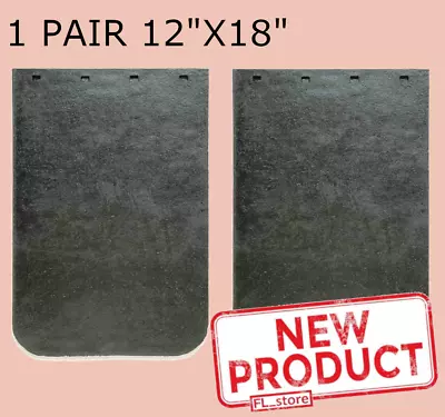 2 Rubber Truck Mud Flaps 12 In Wide X 18  Long X 1/4  Thick Single Wheel Pickups • $27.95