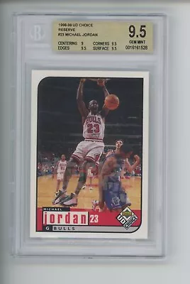 Michael Jordan 1998-99 Ud Choice #23 Reserve Parallel Sp Bulls Bgs 9.5 Gem Mint • $399.99