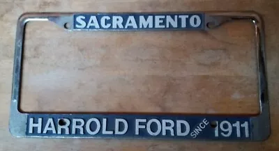 VTG FORD Dealers Advertisement/ Promo Metal Plate Frame Sacramento Harrold Ford  • $27.95
