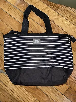 Igloo Insulated Lunch Bag Black And White Striped • $10.95