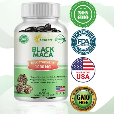 Black Maca 1000mg - Men's Testosterone BoosterEnergy & Endurance Muscle Health • $9.15