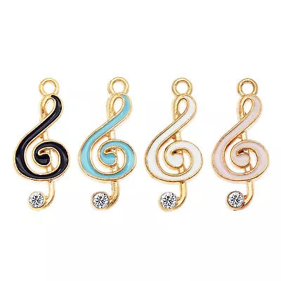 16PCS/Pack Enamel Mixed Assorted Music Note G Clef Charms Pendant DIY Findings • $3.66