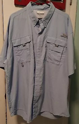 Columbia PFG Men’s Bahama Vented Fishing Shirt 2XL Short Sleeve Button Down EUC • $15