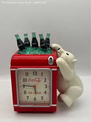 Vintage Coca Cola Polar Bear Clock & Coin Bank Ice & Coke Bottles - Tested. • $10.50