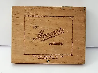 Vintage Monopole Magnums Wooden Cigar Box • $19.99