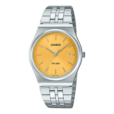 Casio MTP-B145D-9A Yellow 35mm Quartz Stainless Steel Men's Watch • $79.99