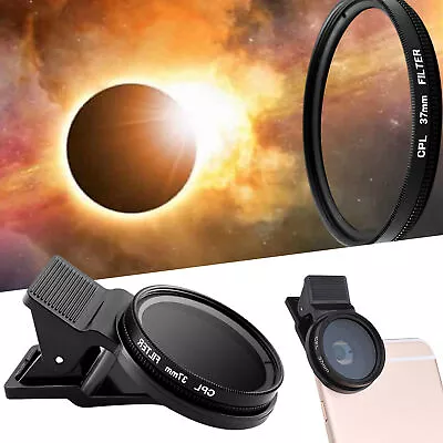 Universal Solar Eclipse Smartphone Lens With Clip Solar Filter For Smartphone • $12.79