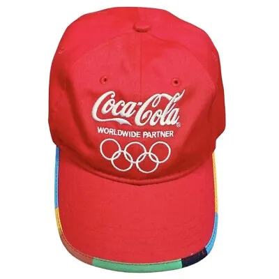 Coca Cola Baseball Cap Hat 2012 Olympics 100% Polyester Recycled In Red One Size • £9.99